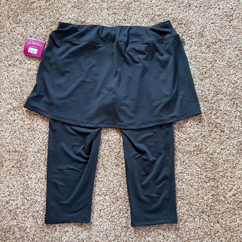 New! Skirt Sports Lotta Breeze Capri Skirt Women 1X Black Activewear Running - Picture 9 of 15
